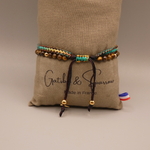 Bracelet homme pierre oeil de tigre doré