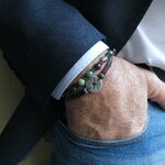 Bracelet homme pierre naturelle agate chic et tendance