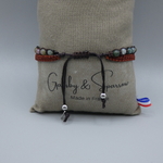 Bracelet jaspr rouge -bracelet homme