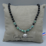 ras de cou homme:bijou homme pierre agate et turquoise