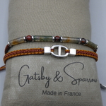 Bracelet pour homme en agate Ethan