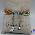 Bracelet ajustable pour homme oeil de tigre fabrication artisanales