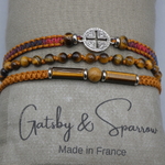 bracelet pour homme pierre naturelle oeil de tigre made in France