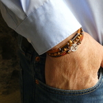 Bracelet homme oeil de tigre protection Angelo