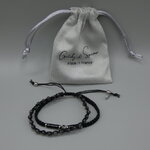 Bracelet pierre naturelle agate noire