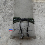bracelet -triple-jaspe-vert-homme