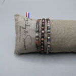 bracelet-homme-triple-rhodonite-rose
