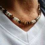 collier-tour de cou-homme-oeil de Tigre-surfeur-tendance-made in France