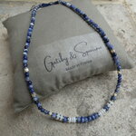 collier -homme-fin-perles 4mm-tendance -pierre -sodalite
