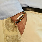 bracelet-triple-Anoki -oeil de tigre- turquoise