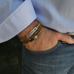 barcelet-Anoki-triple-homme-turquoise-oeil de tigre