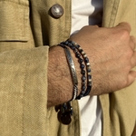 bracelet-Harold-bleu-sodalite-nacre -tendance -Triple-homme
