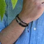 Bracelet-homme-triple-tendance-original-pierre-naturelle-kaki-chic-artisanat-france-jaspe-kambaba