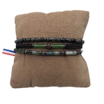 bracelet-homme-Pierre-agate-naturelle-vert-marron