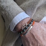 Bracelet- Laurent-trio-oarange-homme-pierre-naturelle-jaspe-kaki