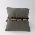 Bracelet-Paolo-double-pierre-jaspe paysage-tubes - jaspe paysage