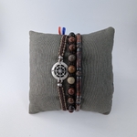 Bracelet-homme-pierre-jaspe-boussole-plaqué-argent-pierre-naturelle
