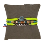 Bracelet -Lewis-jaune-fluo-nacre-protection-bracelet-homme