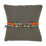 Lewis -bracelet-double-orange-homme-createur-france