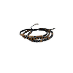 Bracelet artisanal français collection Prestige avec spinelle jaspe paysage et hématite
