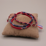 Bracelet homme de protection pierre sodalite médaille saint Benoit