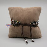 Bracelet homme pierre agate fossile