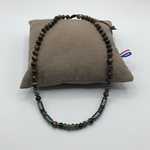 Collier  homme Heishi pierre oeil de tigre