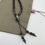 collier Mala homme pierre naturelle pendentif Ganesh