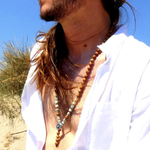Collier Mala homme amazonite