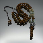 Collier sautoir homme style mala pierre amazonite