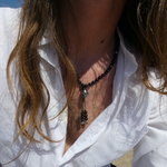 Collier homme style rock pendentif tête de mort