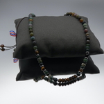 collier surfeur homme pierre agate oeil de tigre