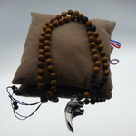 Collier homme pierre pendentif loup