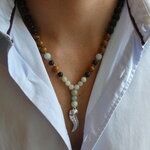 collier homme pierre amazonite jaspe