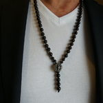 Collier sautoir homme pierre naturelle