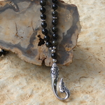 collier sautoir homme pierre naturelle pendentif