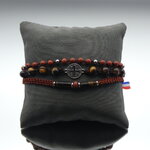 Bracelet homme pierre naturelle médaille