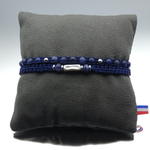 Bracelet deux rangs homme sodalite