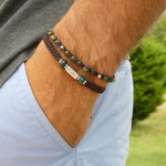 Bracelet agate homme tendance