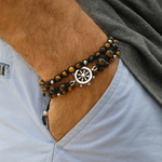 bracelet homme pierre oeil de tigre