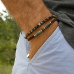 Bracelet homme pierre naturelle agate