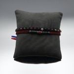 Bracelet homme pierre agate et jaspe rouge