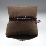 Bracelet homme deux rangs pierre  agate et jaspe