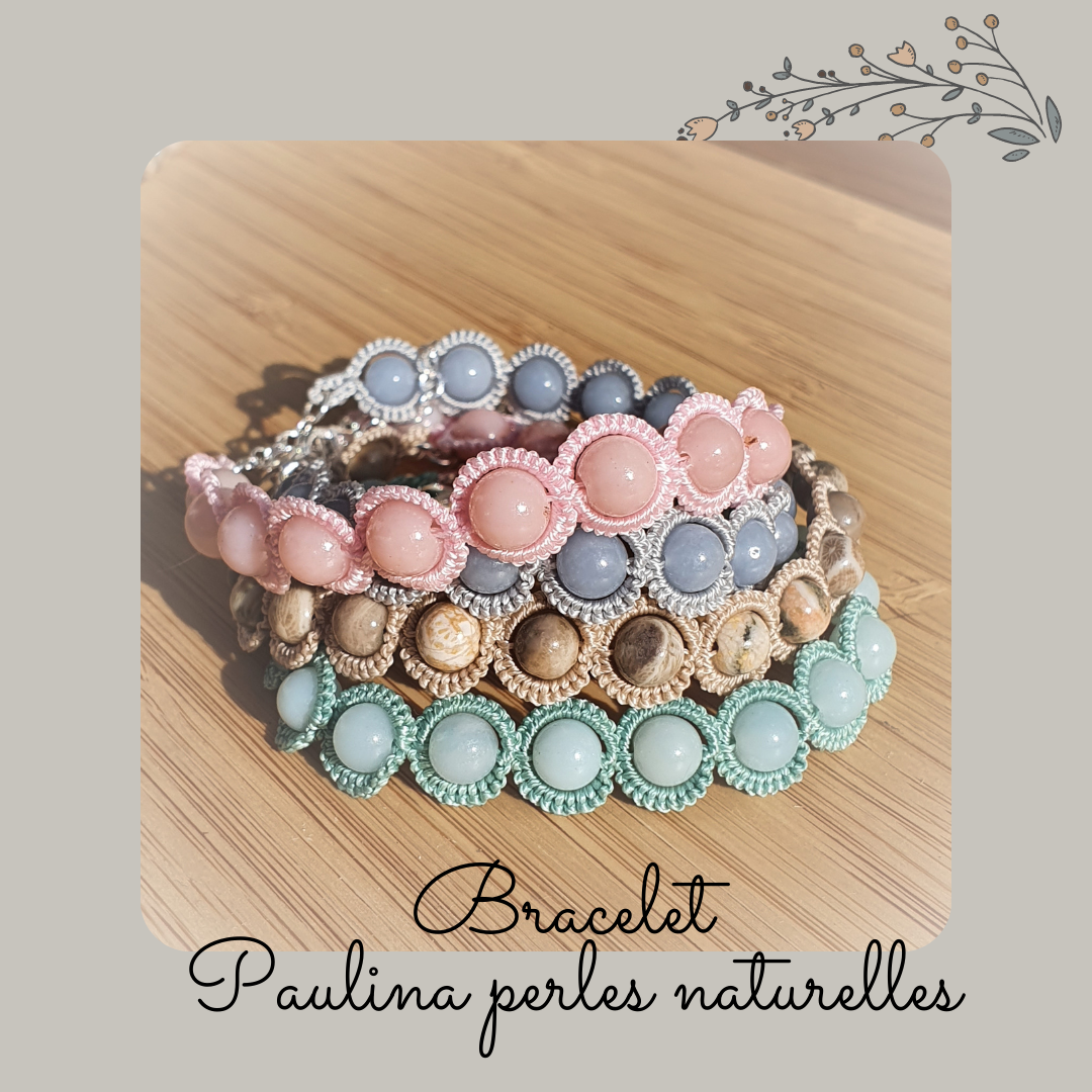 Présentation bracelet PAULINA perles naturelles