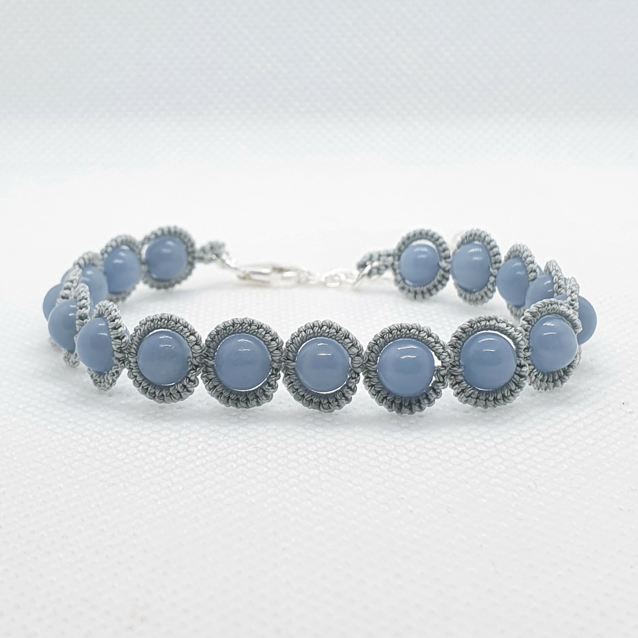 Bracelet PAULINA perles naturelles Angelite