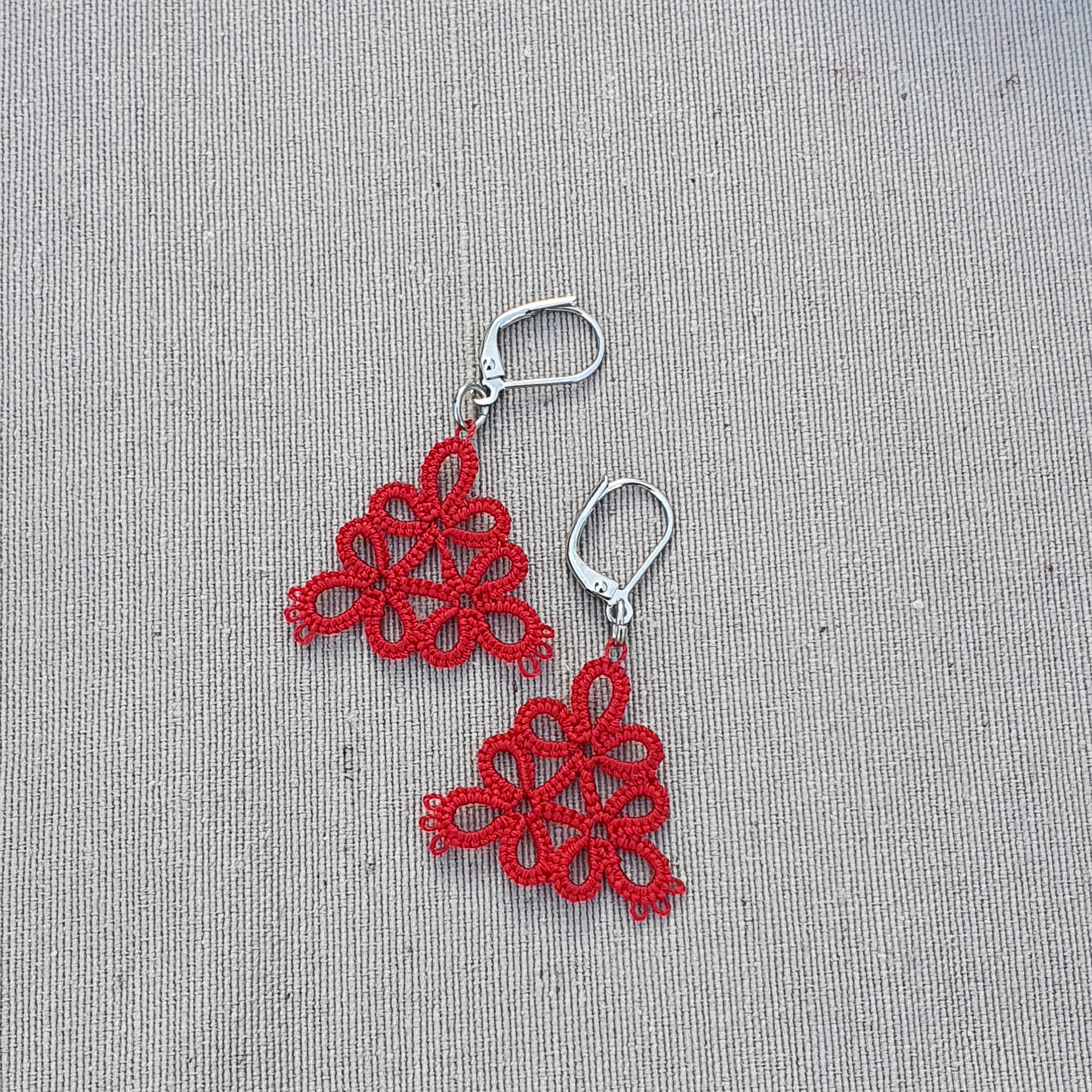 Boucles doreilles ENEA Rouge de SO frivole