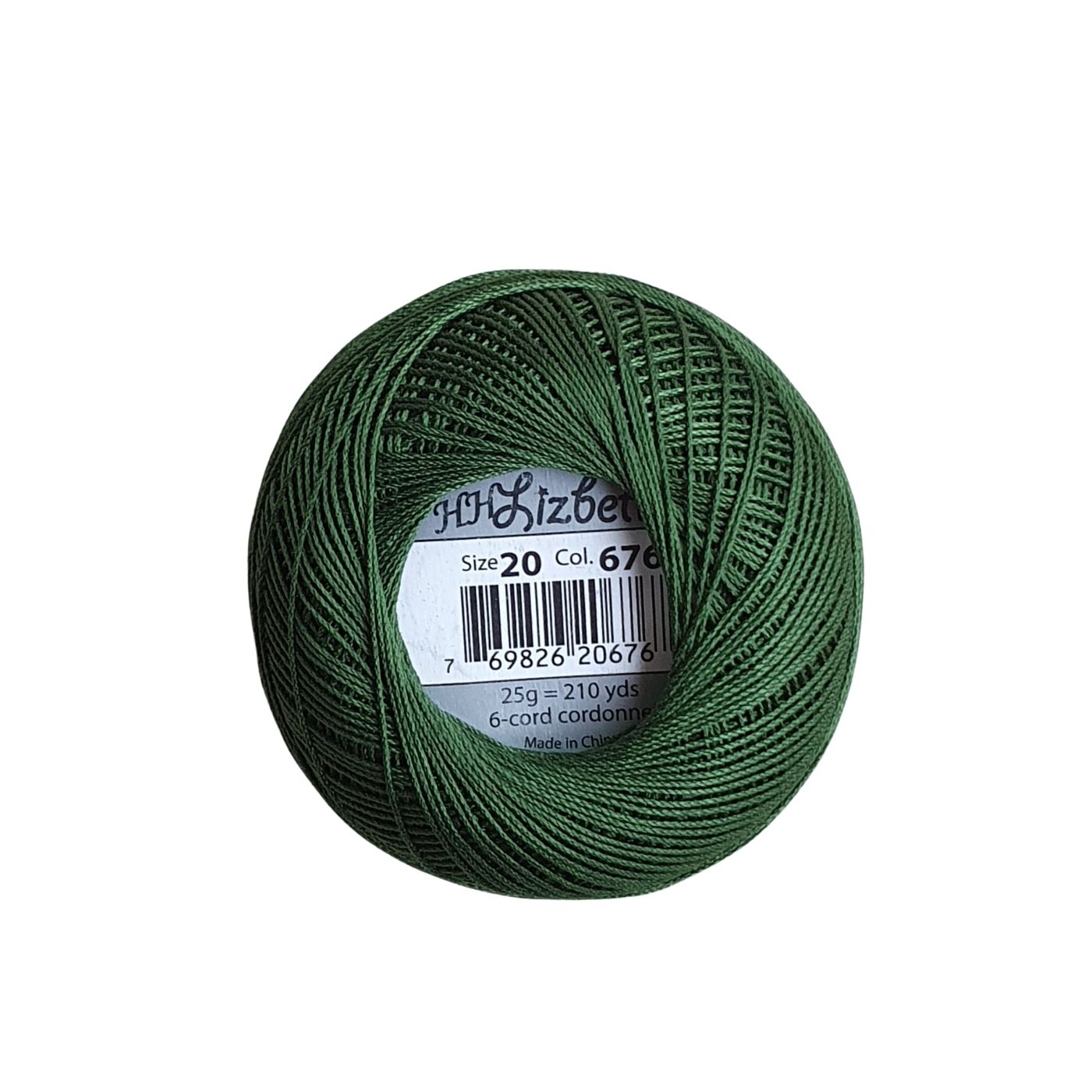 Fil Lizbeth 20 Dark Leaf Green 676 SO Frivole