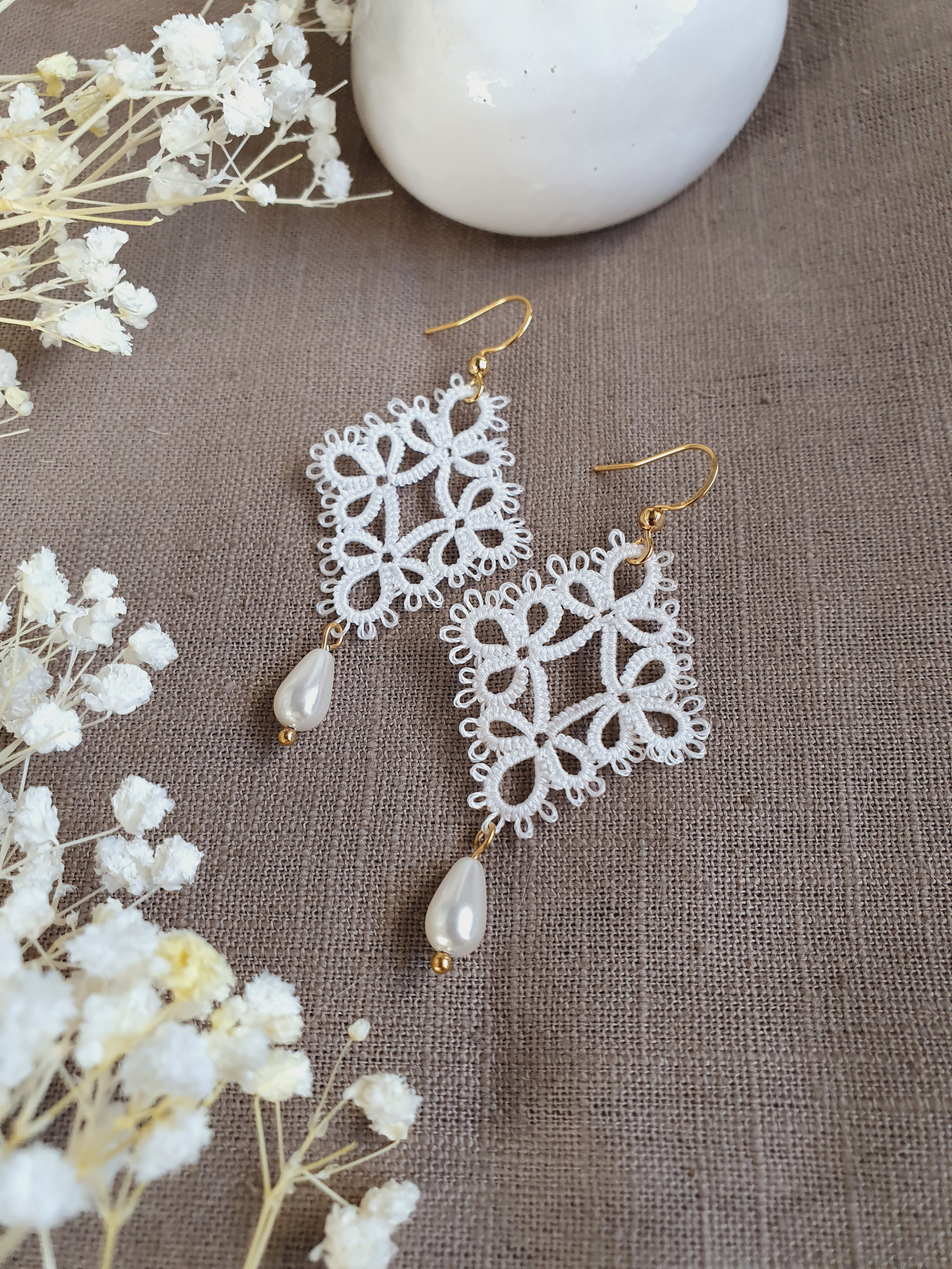 Boucles ANA Intemporel de SO Frivole blanc