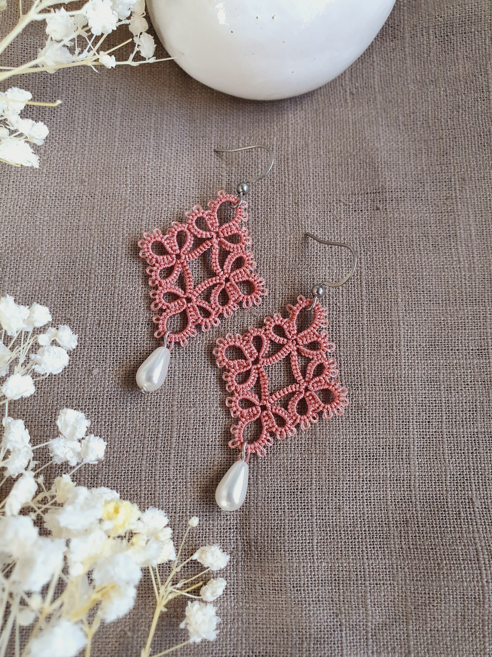 Boucles ANA Intemporel de SO Frivole rose