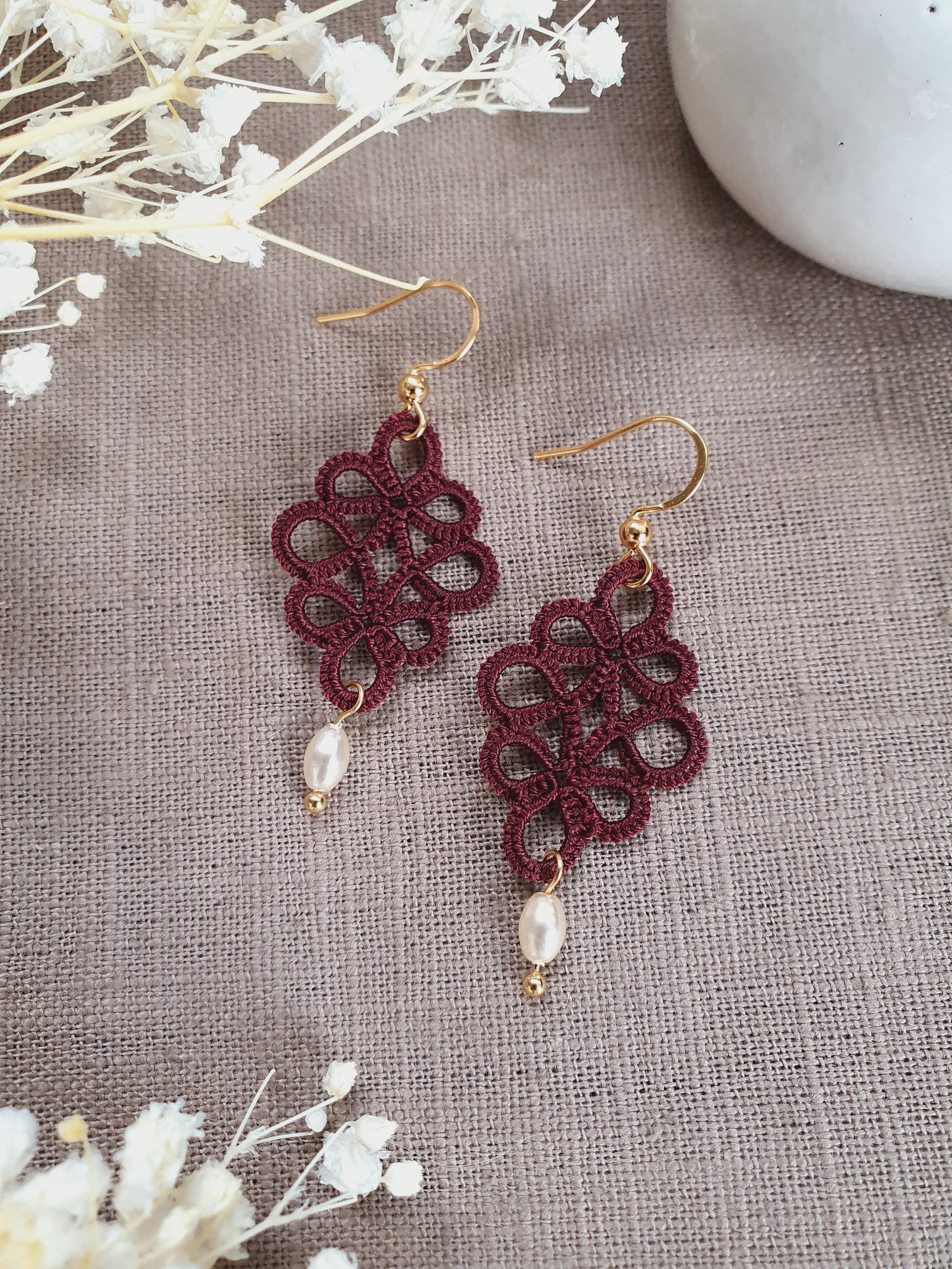 Boucles MIA Intemporel de SO Frivole bordeaux